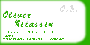 oliver milassin business card